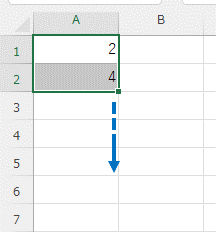 ２セル選択からの右オートフィル画像