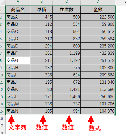 選択オプション、数値定数選択画像１