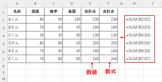 ダミー成績表画像