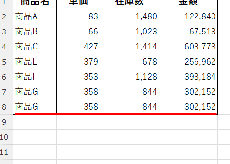 複数セルがコピーされた画像