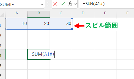 スピル範囲全体を参照する画像